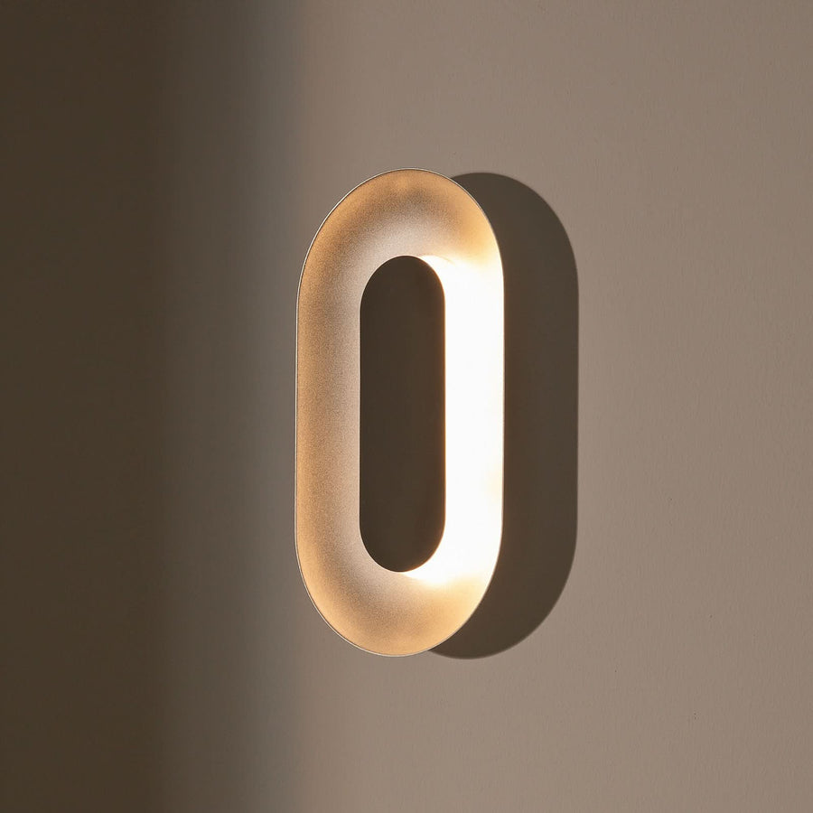 Applique murale LED Sasi en métal, argenté, hauteur 29 cm