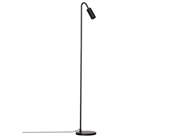 Lampadaire Curve en métal, noir mat, hauteur 146 cm