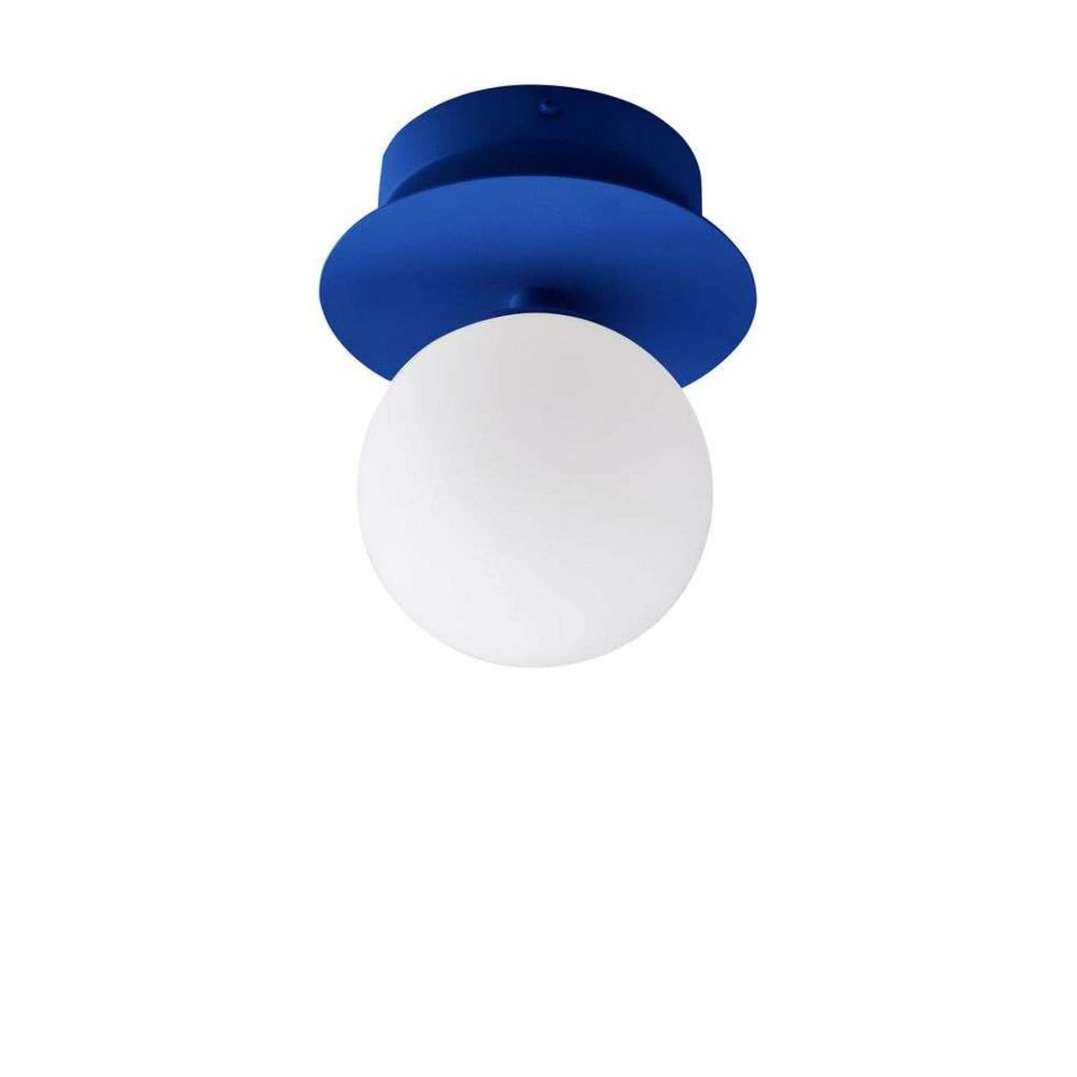 Applique murale ART Deco en verre, bleu et blanc, Ø 16 cm, IP44