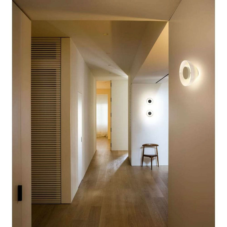 Applique murale LED Aura en aluminium, blanc, Ø 17,9 cm