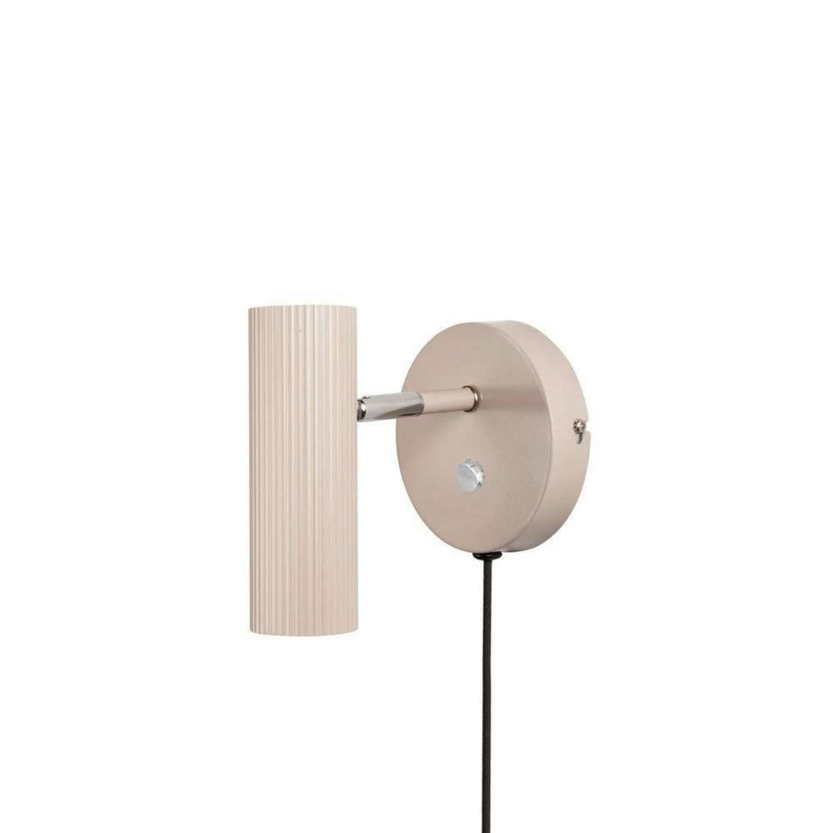 Applique murale Hubble en métal, beige et chromé, hauteur 15 cm