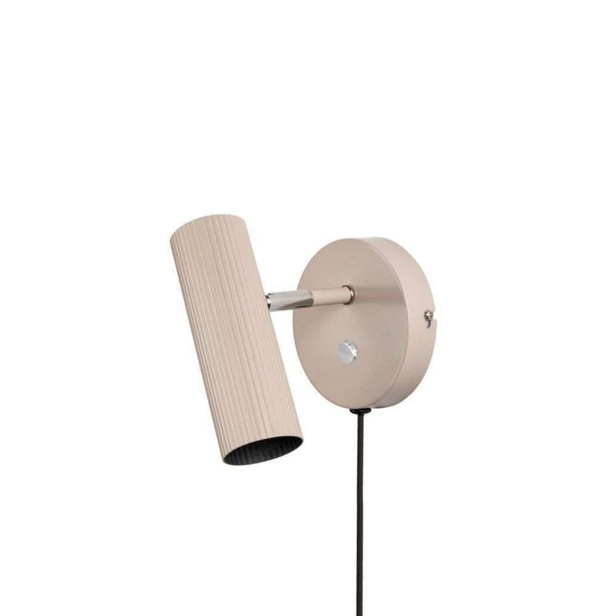 Applique murale Hubble en métal, beige et chromé, hauteur 15 cm