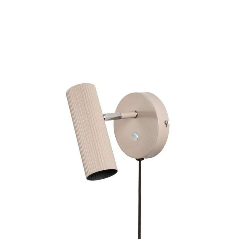 Applique murale Hubble en métal, beige et chromé, hauteur 15 cm