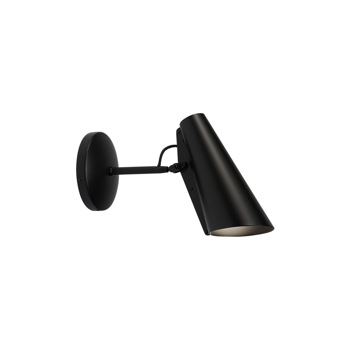 Applique murale Birdy 31 en aluminium, noir, hauteur 19 cm, 60 W