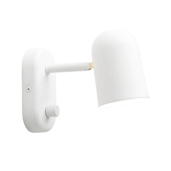 Applique murale Buddy en acier, blanc, hauteur 12 cm