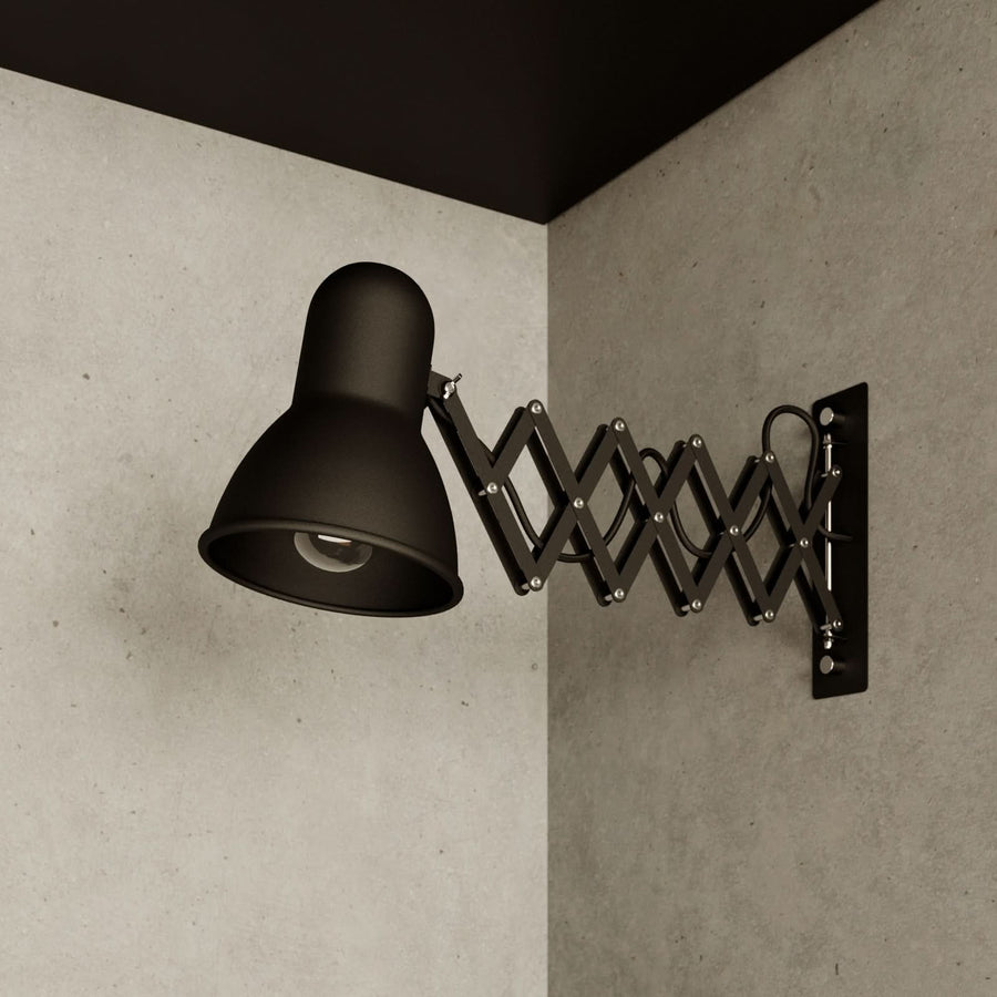 Applique murale Harmony en acier, noir, hauteur 24 cm