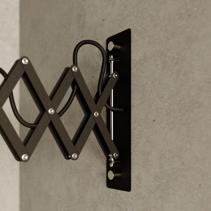 Applique murale Harmony en acier, noir, hauteur 24 cm