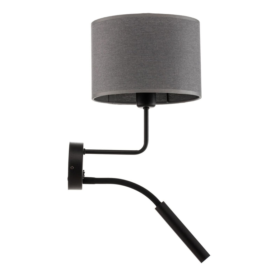 Applique murale Hotel Plus en tissu, gris et noir, hauteur 50 cm