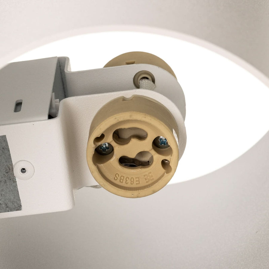 Applique murale Eye en acier, blanc, 2 lumières, Ø 5,5 cm