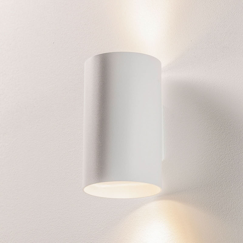 Applique murale Eye en acier, blanc, 2 lumières, Ø 5,5 cm