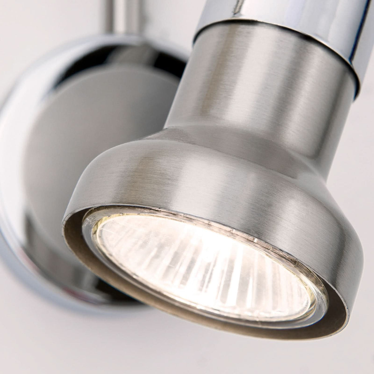 Applique murale Colana en métal, nickel satiné