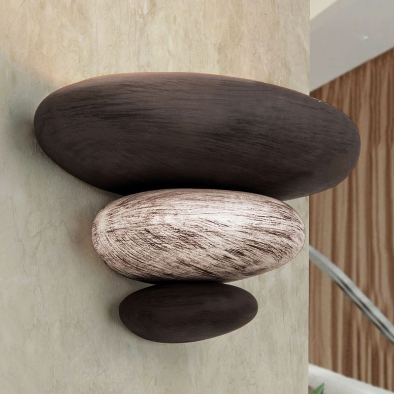 Applique murale Imitation en céramique, marron clair, hauteur 14 cm