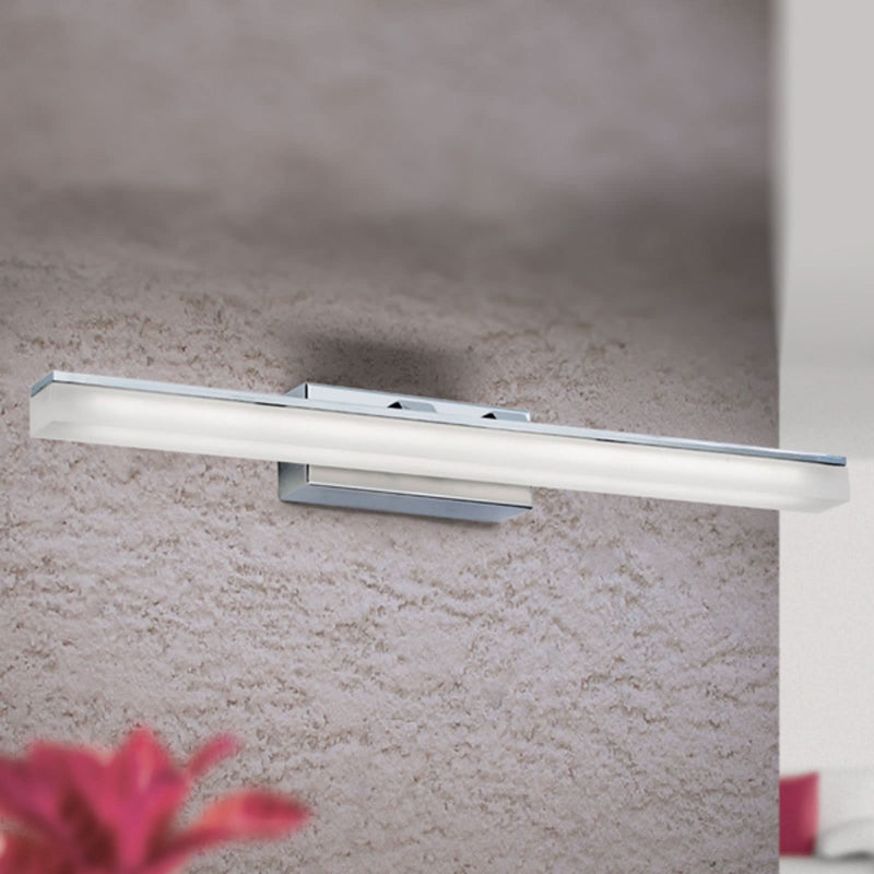 Applique murale LED Alexandre IP44 46 en métal, chromé, hauteur 9,5 cm, IP44