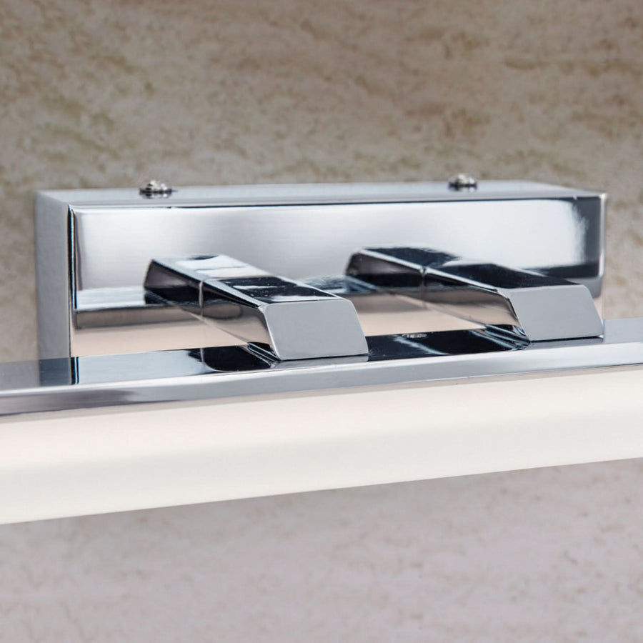 Applique murale LED Alexandre IP44 46 en métal, chromé, hauteur 9,5 cm, IP44