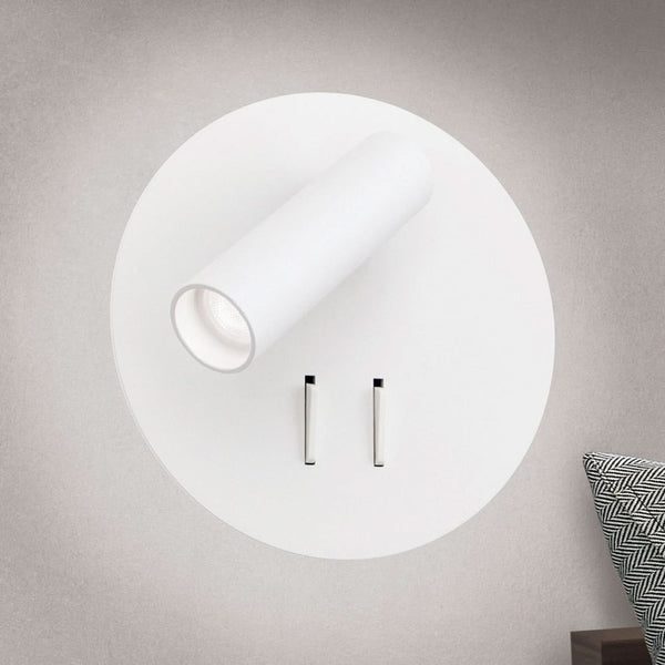 Applique murale LED Lenny en aluminium, blanc, Ø 15 cm