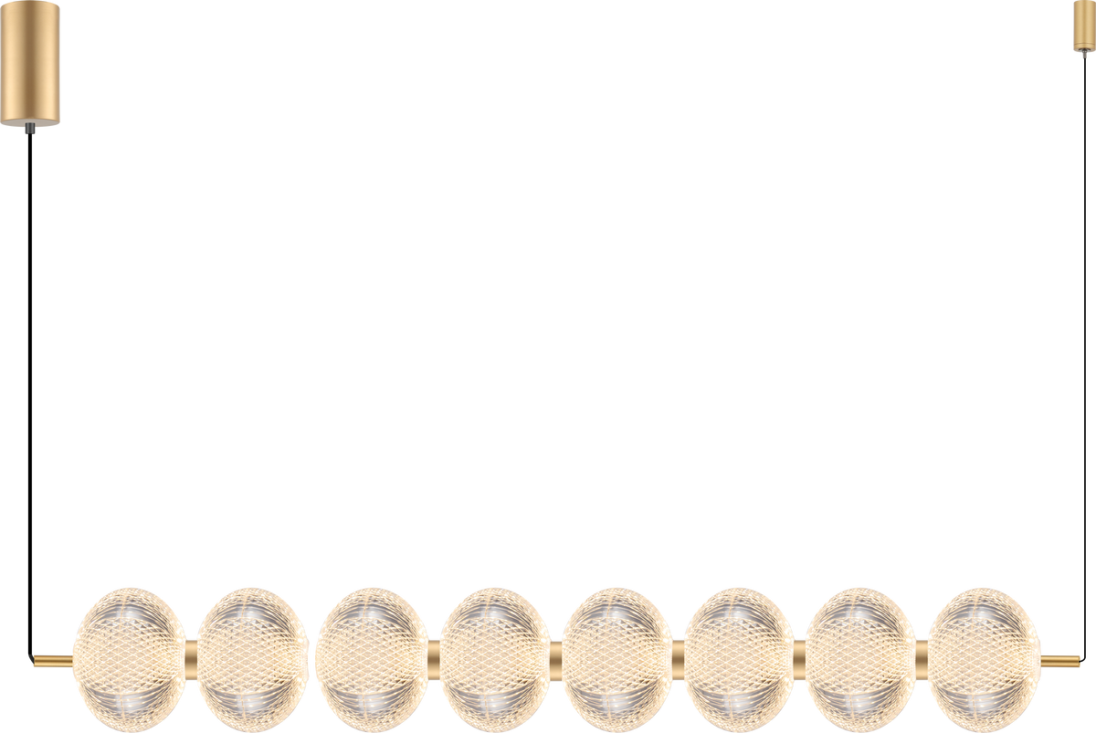 Suspension Galatea dorée, P 109 cm