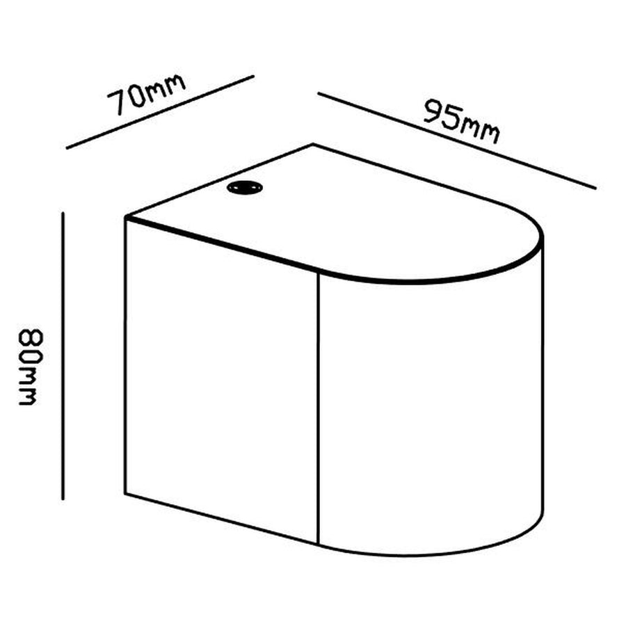 Applique extérieure Kandanchu corten, verre, IP54 (réf. 7472)