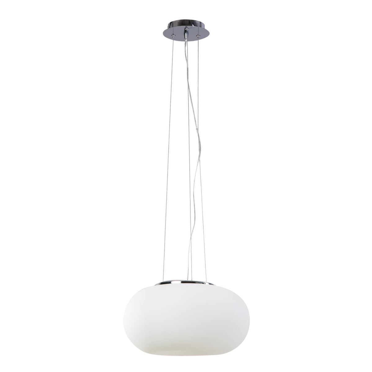 Suspension Inez 3 lumières blanche, verre