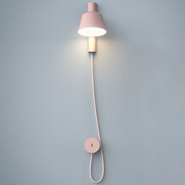 Applique murale LED Bima W1 USB en métal, rosé, hauteur 30 cm