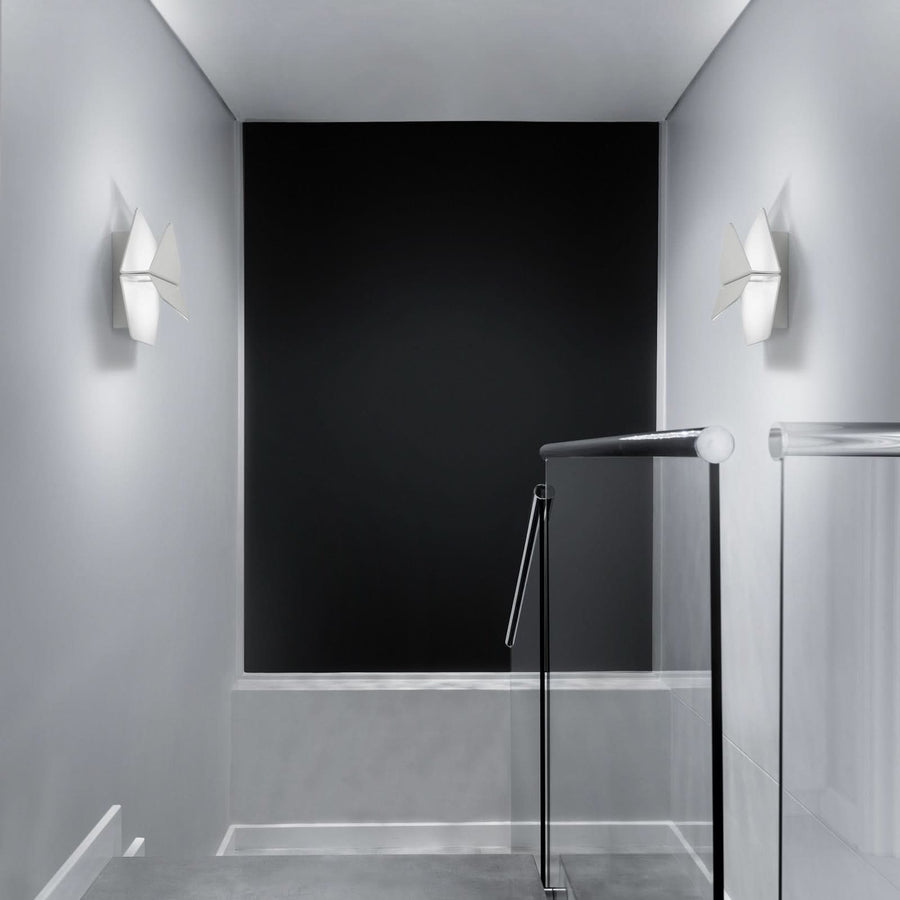 Applique murale LED Dolomite W1 x3 en métal, blanc, hauteur 18 cm