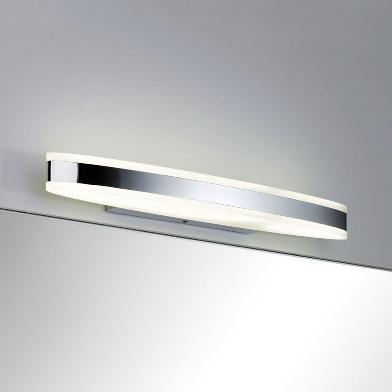 Applique murale LED Kuma en métal, aluminium et blanc, hauteur 4,5 cm, IP44