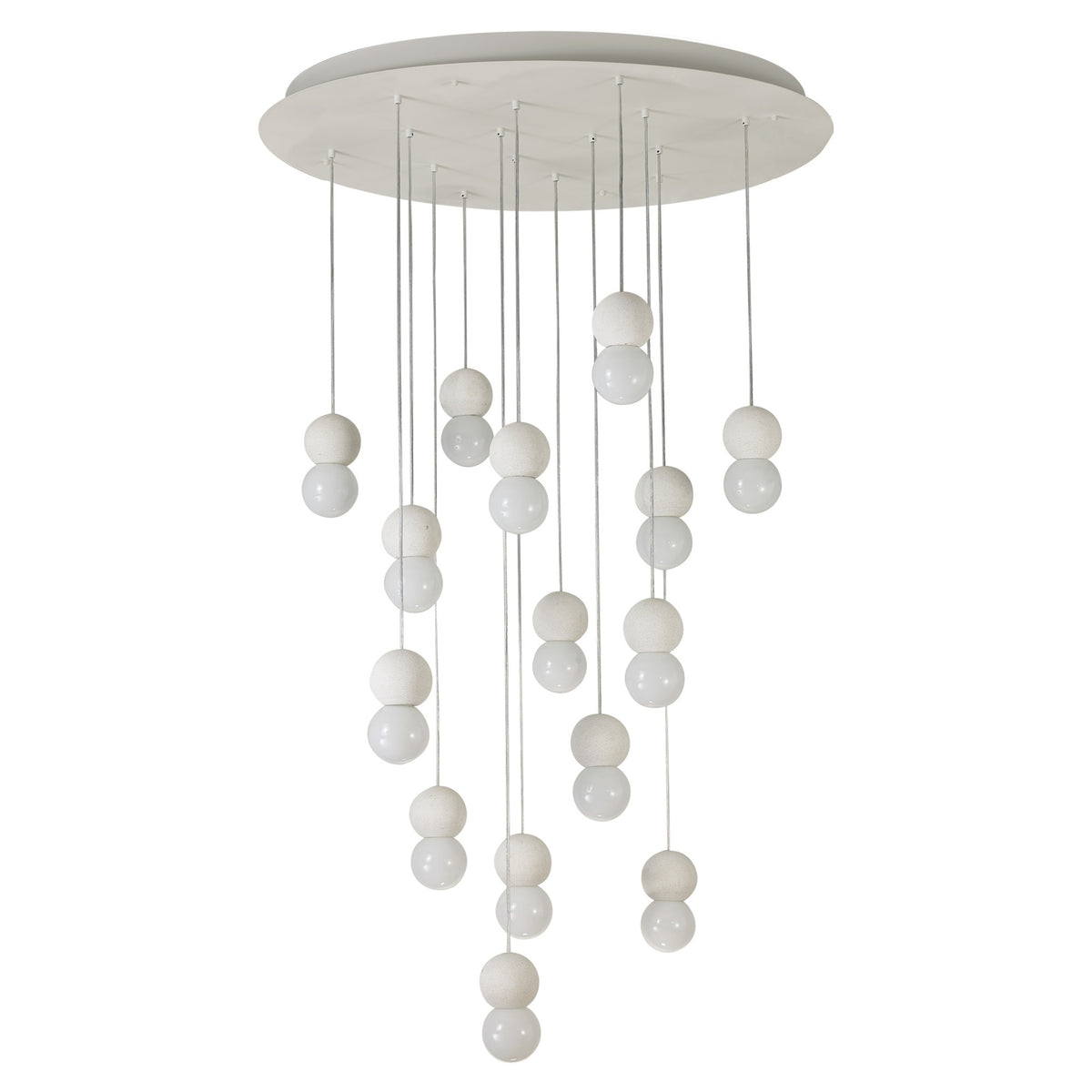 Suspension Galaxia 15 lumières résine et granit, béton