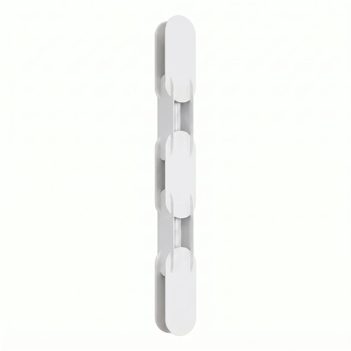 Même applique en finition blanche mate, vue de face sur fond neutre.