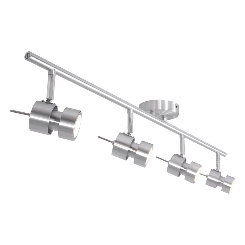 Natasja 7904ST 4-light steel spotlight, with dimmable GU10 bulbs