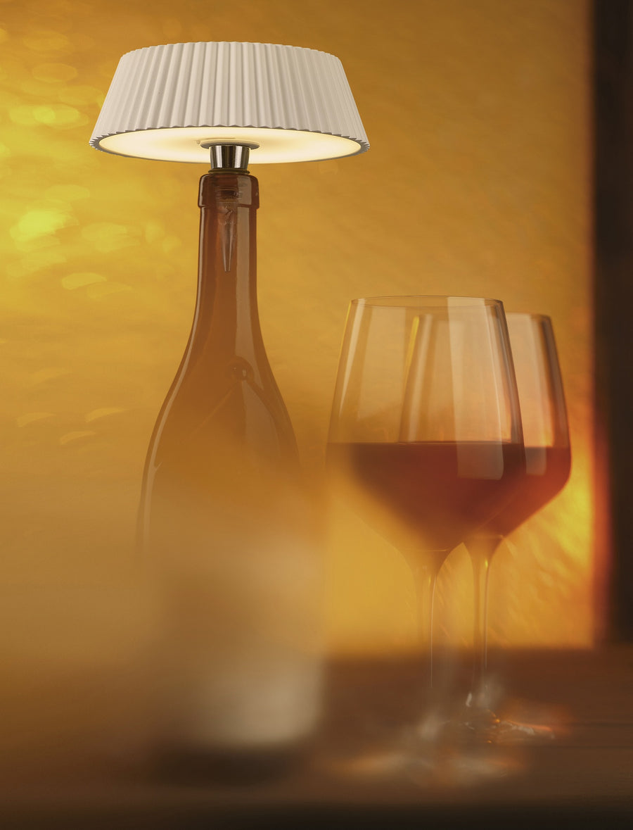 Lampe à poser extérieure LED Relax rechargeable, IP54, H 10,5 cm