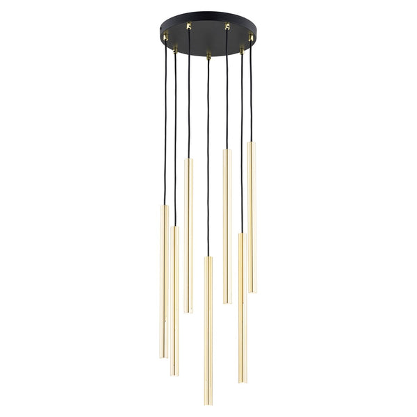 Selter 7-light gold pendant light