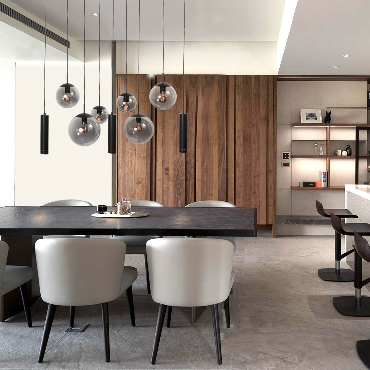 Suspension luminaire Bollique noir