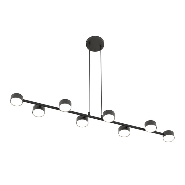 Megara 8-light black pendant light