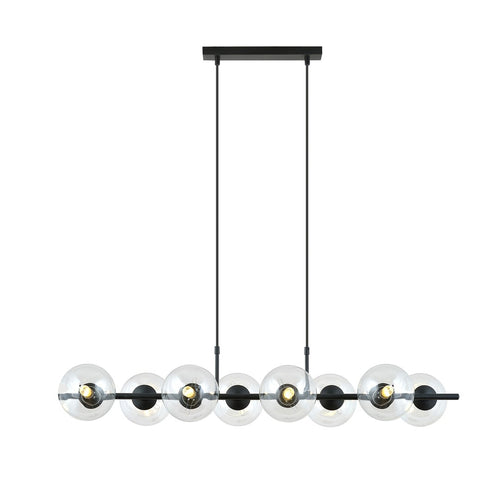 Rory 8-light pendant, clear glass