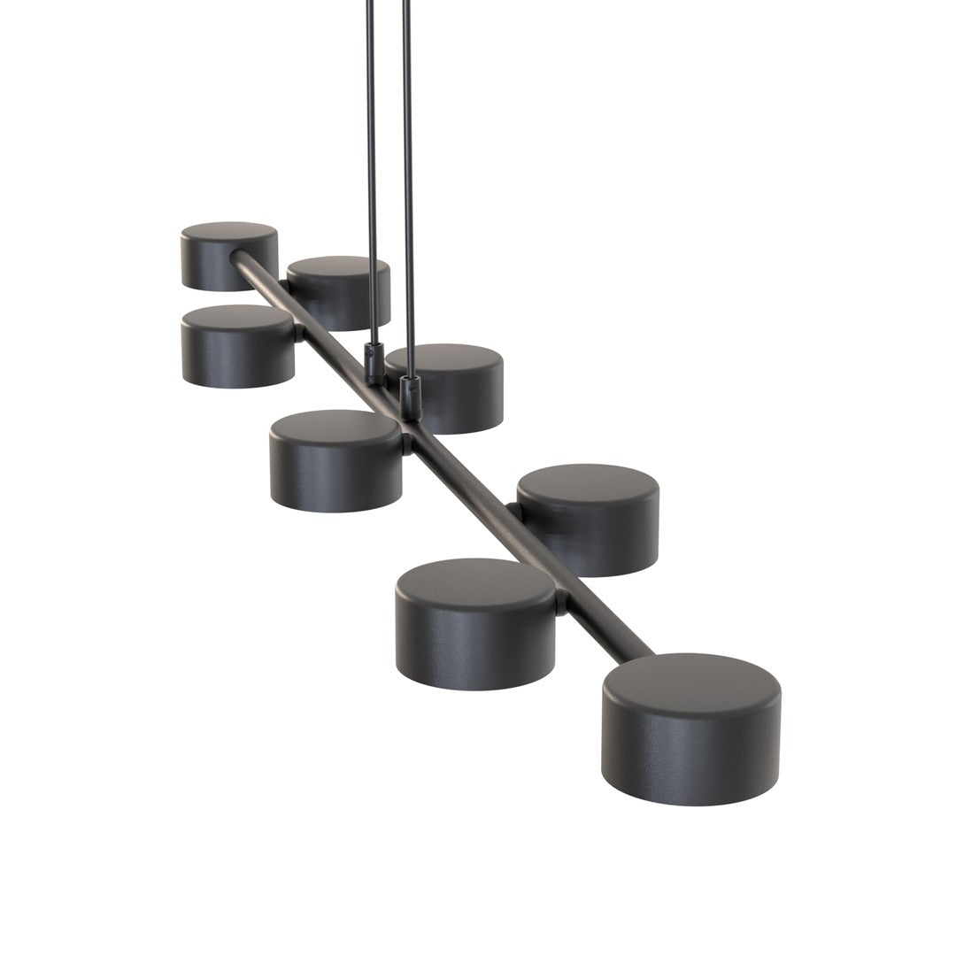 Megara 8-light black pendant light