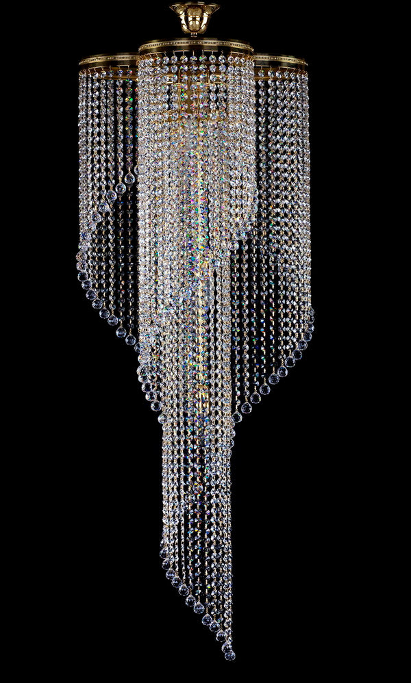 L458CLN crystal spiral pendant light