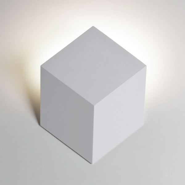 Applique murale LED QB en aluminium, blanc mat, hauteur 29,4 cm