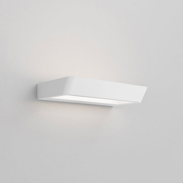 Applique murale LED Belvedere W2 en aluminium, blanc mat, hauteur 4,2 cm