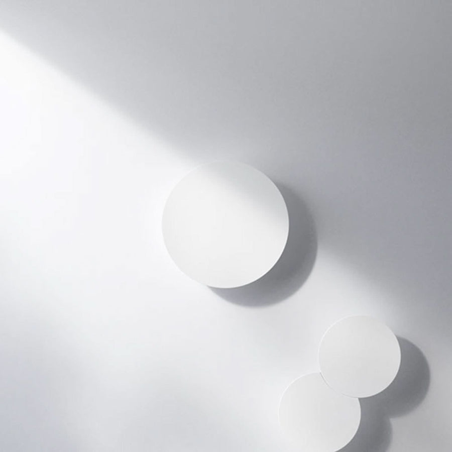Applique murale LED Collide H2 en aluminium, blanc mat, Ø 33 cm, 3000 K