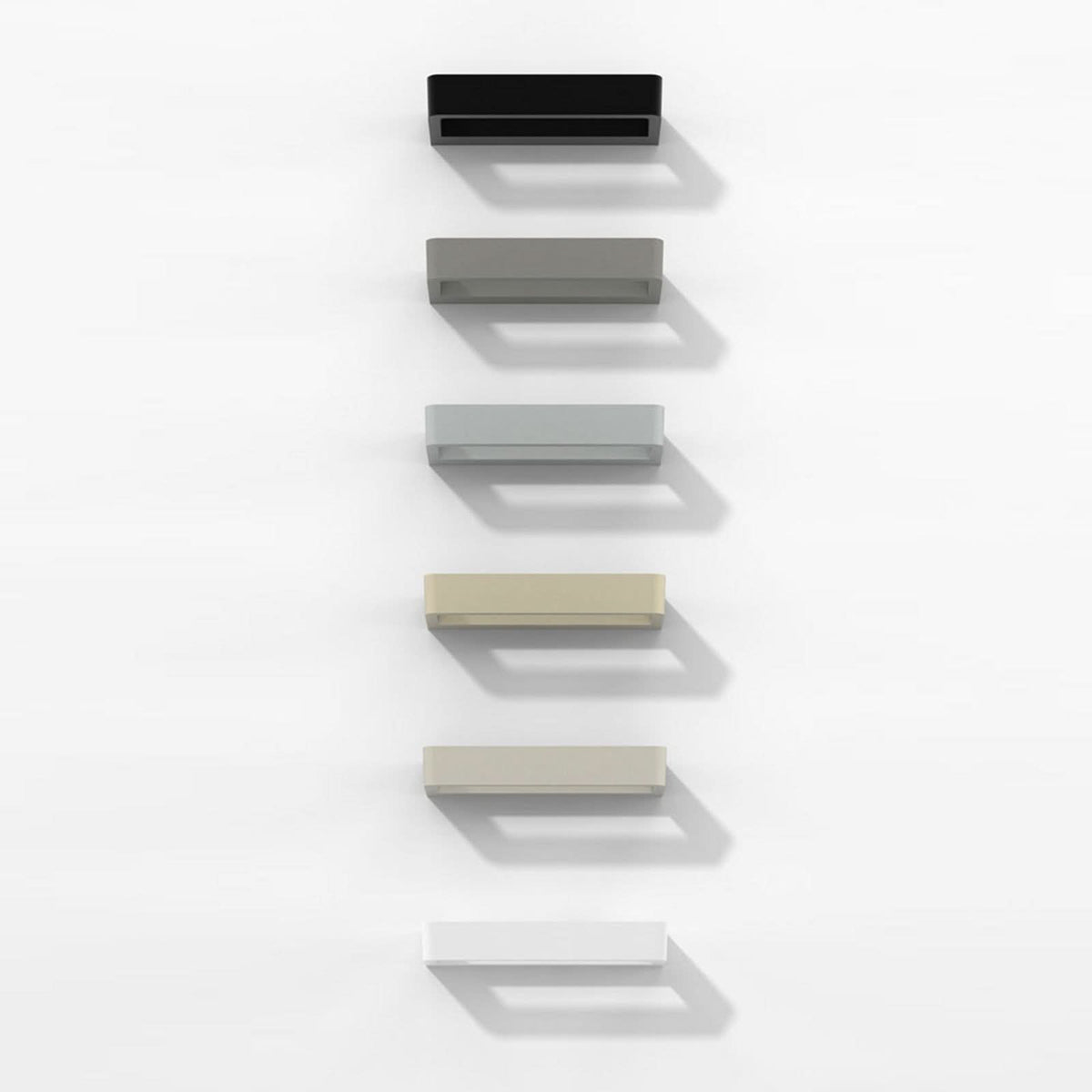 Applique murale LED Belvedere W2 en aluminium, bronze, hauteur 4,5 cm, 2700 K