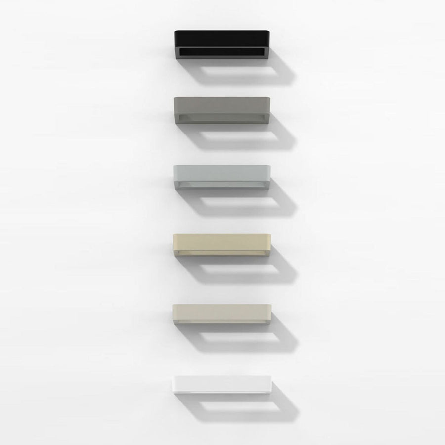 Applique murale LED Belvedere W2 en aluminium, bronze, hauteur 4,5 cm, 2700 K