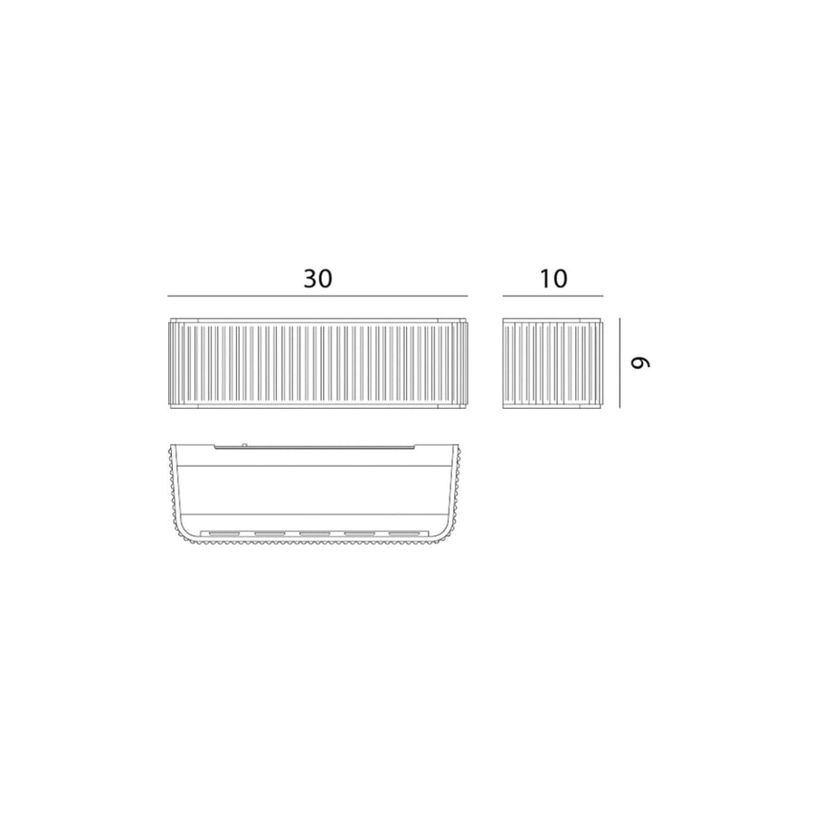 Applique murale LED Dresscode W2 en aluminium, blanc, hauteur 9 cm