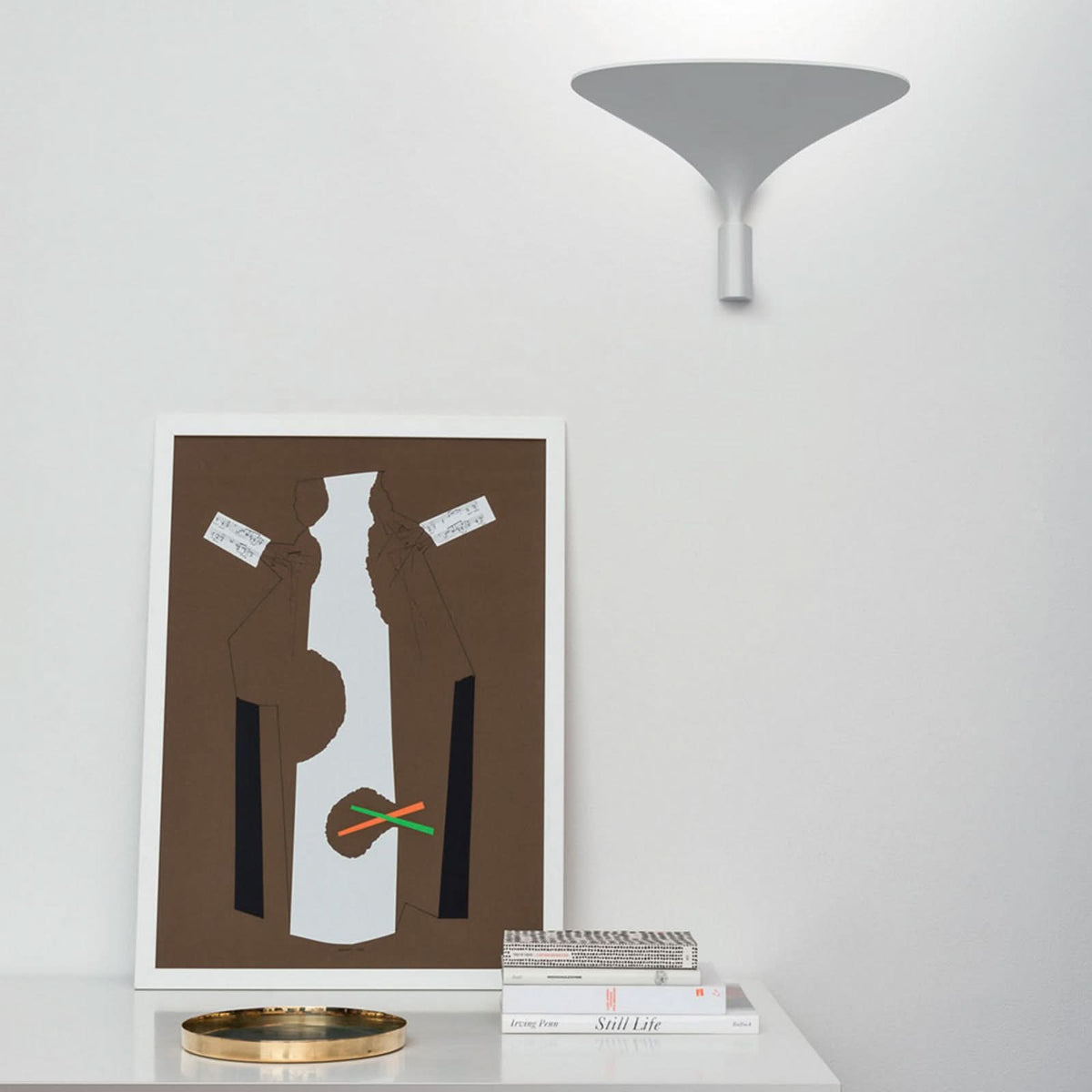 Applique murale LED Sunset W0 en aluminium, blanc mat, hauteur 22,5 cm, 3000 K