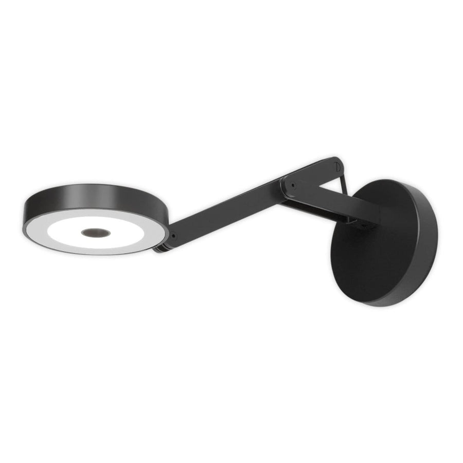 Applique murale LED String W0 DTW en tissu, noir, Ø 11 cm