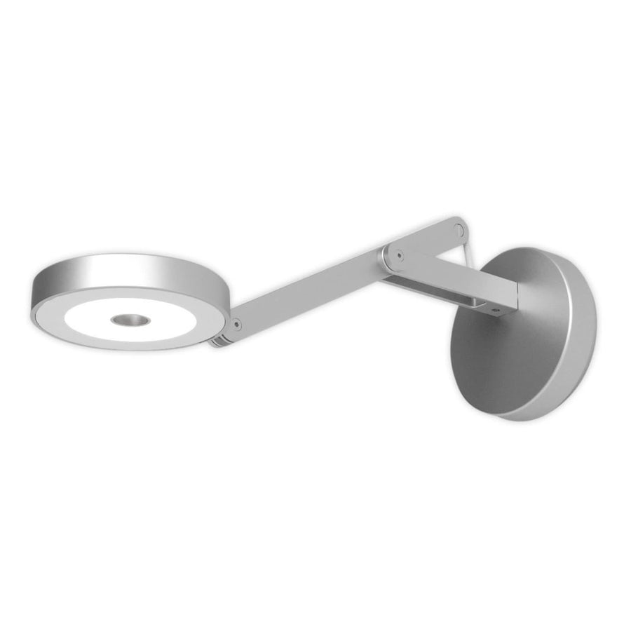 Applique murale LED String W0 DTW en tissu, argenté, Ø 11 cm