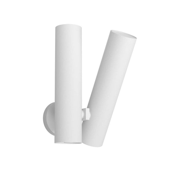 Applique murale LED Tobu W1 en aluminium, blanc, hauteur 40 cm, 3000 K, 40 W, largeur 21,4 cm, 50°