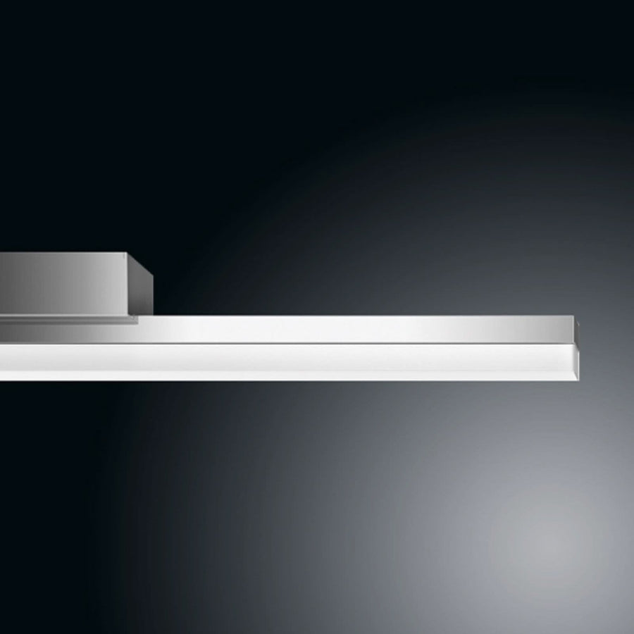 Applique murale LED SpinaLED 90cm en aluminium, chromé et blanc, hauteur 6,2 cm