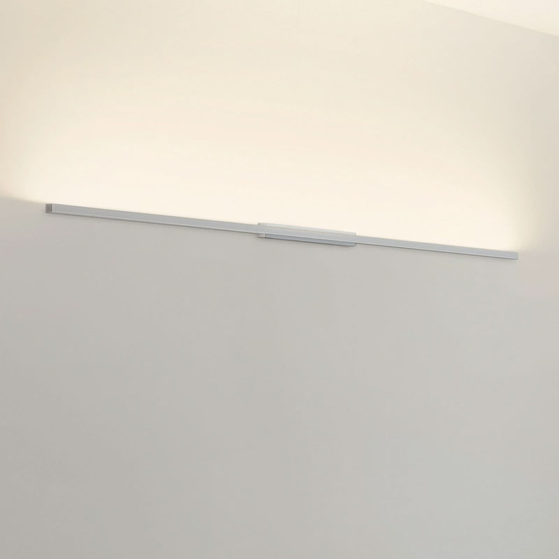 Applique murale LED SpinaLED 90cm 3000 en aluminium, chromé et blanc, hauteur 6,2 cm