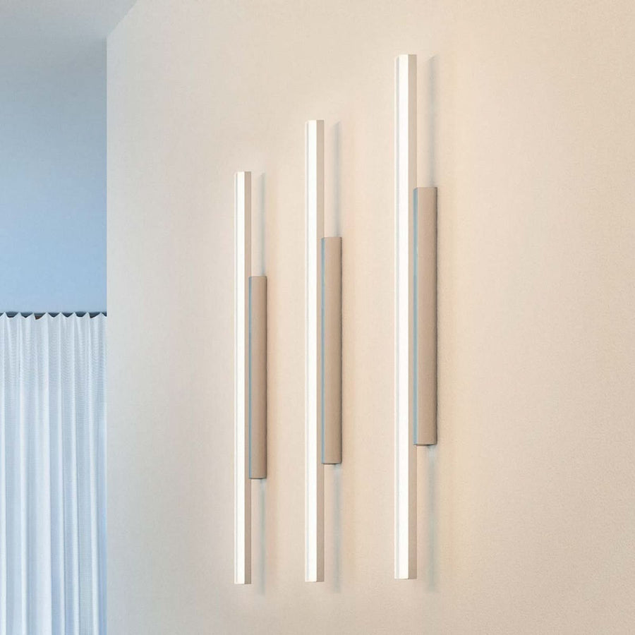 Applique murale LED SpinaLED 120cm en aluminium, chromé et blanc, hauteur 6,2 cm