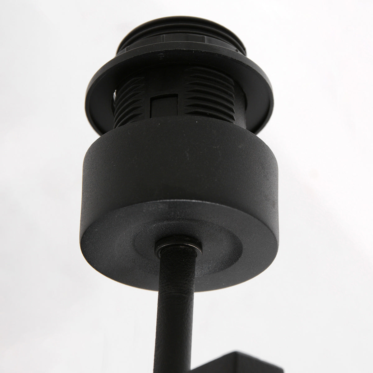 Stang 8176ZW black wall lamp with switch and gold velvet lampshade