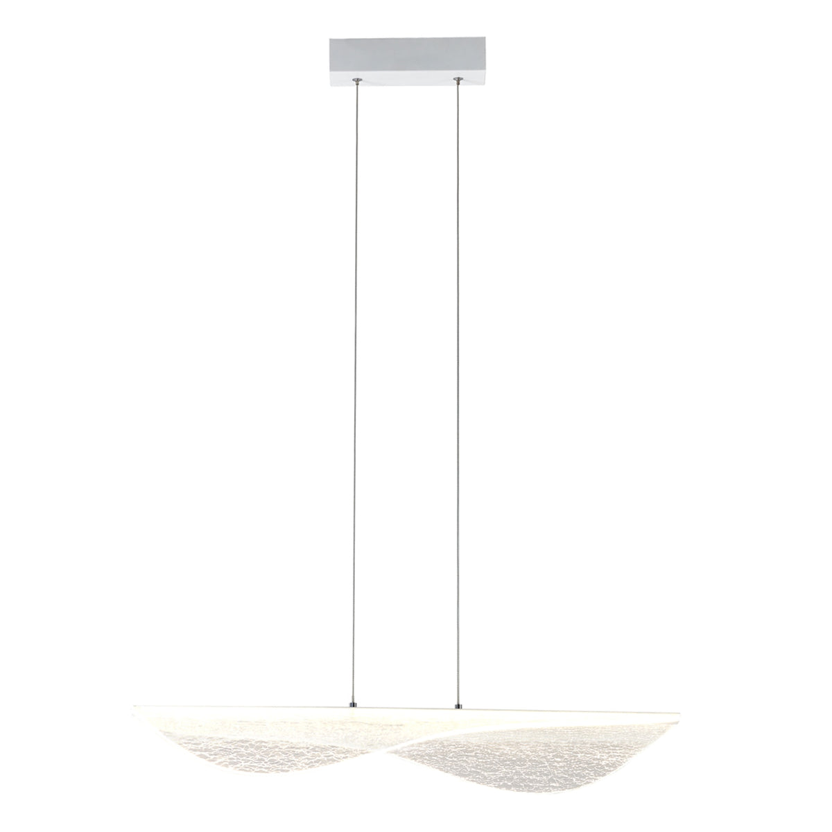Suspension LED Bianca blanche, à intensité variable, L 88 cm